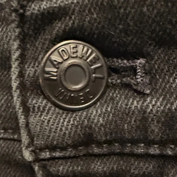 Madewell Stovepipe High-Rise Straight Leg Jeans in Washed Black. Size 31T. - Picture 9 of 11